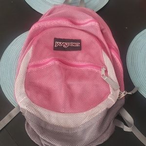 Jansport pinkb mesh backpack
